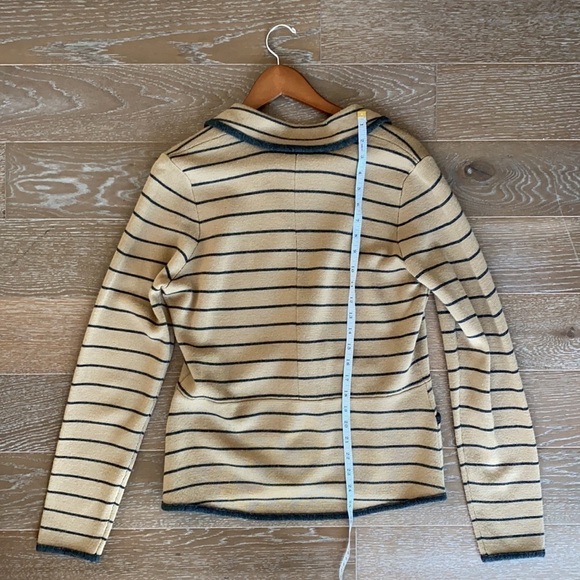 Nordstrom Halogen Fall Wool-Blend Sweater Blazer | Tan & Gray | L - Picture 4 of 7